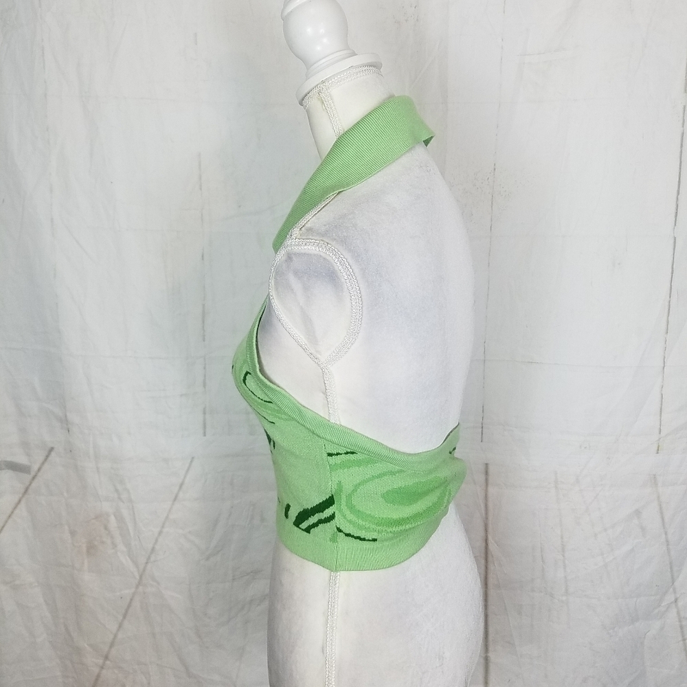 Button front halter sweater - Picture 4 of 10